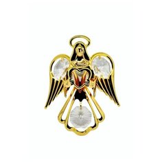 Фигурка Crystocraft Ангел с сердцем на присоске 15-007-GCL с кристаллами SWAROVSKI
