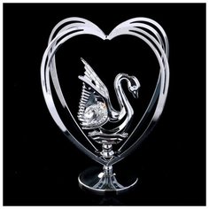 Сувенир с кристаллами Swarovski "Лебедь" 10,2х7,8 см 4266201 Crystocraft