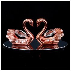Сувенир с кристаллами Swarovski "Пара лебедей" 10,2х4,5 см 4266137 Crystocraft