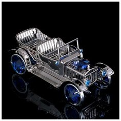 Сувенир с кристаллами Swarovski "Винтажная машина" хром 8,7х4 см 4266152 Crystocraft