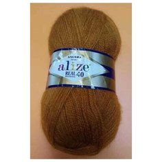 Пряжа Alize Angora Real 40, цвет 234 - темно-рыжий (Ангора Реал 40) 40% шерсть, 60% акрил 100г/480м, 1шт