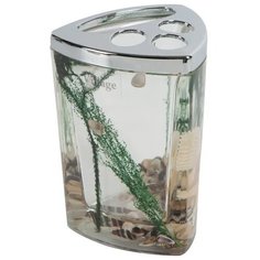 Стакан для зубных щёток «Морская звезда» пластик цвет белый/зелёный Vidage