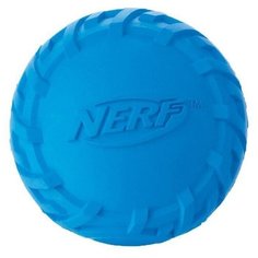 Игрушка Nerf Мяч резиновый пищащий для собак (6 см, Синий)