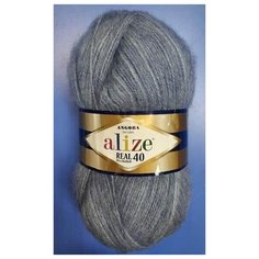 Пряжа Alize Angora Real 40, цвет 221-светлый джинс (Ангора Реал 40) 40% шерсть, 60% акрил 100г/480м, 1шт