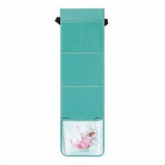 Кармашки-органайзер в шкафчик для детского сада юнландия на резинке, 5 карманов, 21х68 см, "Bunnies", 270410