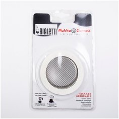 1 уплотнитель + 1 Фильтр Bialetti для кофеварки Mukka Express