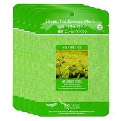 Набор 10 шт Тканевая маска зеленый чай Mijin Green Tea Essence Mask (23 гр*10 шт))
