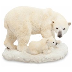 WS-706 Статуэтка Белый медведь с детенышем Veronese