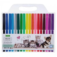 Фломастеры Hatber ECO Верные друзья, 18 цветов FP-067041