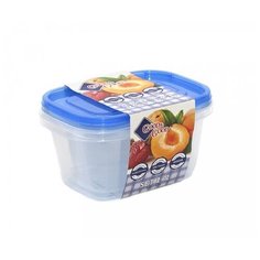 Набор контейнеров Good&Good, One Touсh, 1,1 л, прямоугольные, пластиковые, 2 предмета