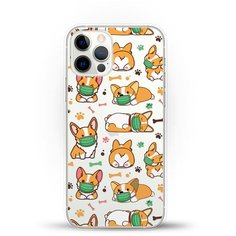 Силиконовый чехол Корги в масках на Apple iPhone 12 Pro Max Andy & Paul