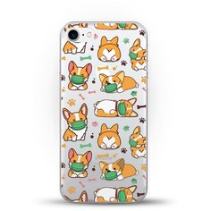 Силиконовый чехол Корги в масках на Apple iPhone 7 Andy & Paul
