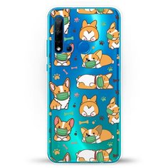 Силиконовый чехол Корги в масках на Huawei Nova 5i Andy & Paul