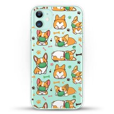 Силиконовый чехол Корги в масках на Apple iPhone 11 Andy & Paul