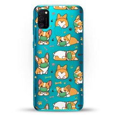 Силиконовый чехол Корги в масках на Samsung Galaxy M21 Andy & Paul