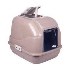 Имак туалет для кошек закрытый easy cat, серый, 50х40х40см (84080) Imac