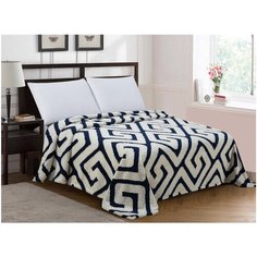 Покрывало Guten Morgen Шерпа жаккард Данте, 150 х 200 см, синий