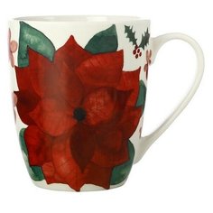 Кружка "Пуансеттия" в подарочной упаковке 350 мл, материал фарфор, Maxwell & Williams, MW637-DX0982