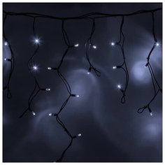 Гирлянда NEON-NIGHT Айсикл (бахрома) светодиодная, 5,6 х 0,9 м, черный провод "Каучук", 24В, диоды белые, 240 LED