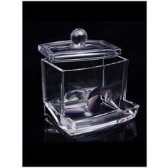 Контейнер пластиковый прозрачный картофан для хранения ватных палочек