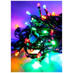 Гирлянда КОСМОС нить 880 см, GIR80LED_RGB, 80 ламп, разноцветный Kosmos