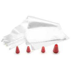 Apollo Кулинарный мешок MCR-01, одноразовый, 4 насадки, прозрачный/розовый