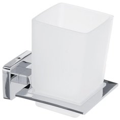 Стакан для зубных щеток SonWelle 555-020, серебристый/белый