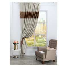 Штора Amore Mio RR 2012-046 Блэкаут жаккардовый 2,0*2,7 1 шт. Коричневый