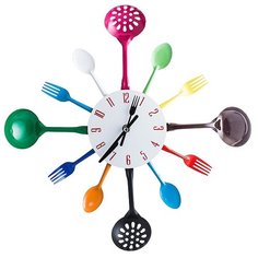 Часы Набор повара цветные Эврика металл