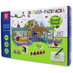 3D Пазл-раскраска Ранчо Насекомых 163 детали Synergy