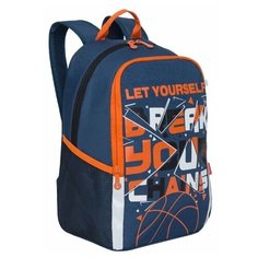 Рюкзак школьный Grizzly RB-051-8 /1 джинсовый