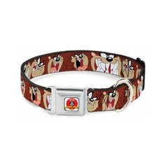 Ошейник BUCKLE-DOWN DC-WLTTZ001-S Тасманийский дьявол коричневый цвет с метал. застежкой 23-38см
