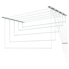 Сушилка для белья Лиана потолочная металлическая 1,7 м, белая Liana