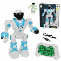 Робот р/у Наша Игрушка ИК управление, 21 канал, свет, звук, аккумулятор встроенный, USB шнур (6002E)