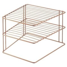 Полка угловая Metaltex Palio Copper, 3-х уровневая, 25 х 25 х 19 см