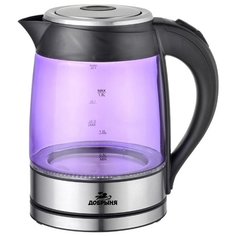 Чайник Добрыня DO-1228V, серебристый/фиолетовый