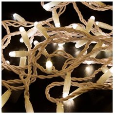 Гирлянда NEON-NIGHT Нить, 305-136, 1000 см, 100 ламп, теплый белый/белый провод