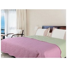 Покрывало Amore Mio Alba 2,0 сп.Euro розовый/зеленый