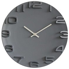 Часы настенные, круглые, серые, пластик Apeyron