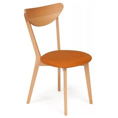 Стул обеденный TETCHAIR MAXI (Макси)мягкое сиденье/ цвет сиденья - оранжевый, натуральный ( бук ) 2шт/уп