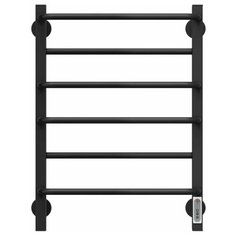 Полотенцесушитель Электрический Terminus П6 Классик 650х450 Черный Нержавеющий скрытое подключение для ванной, с терморегулятором