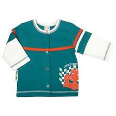 Кофточка Lucky Child футер, размер 62-68, изумрудный