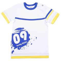 Футболка детская Lucky Child Летний марафон размер 62-68, белый