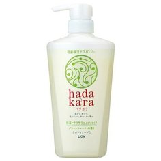 Мыло-пенка для тела Lion Hadakara с ароматом зеленых фруктов, 500 мл