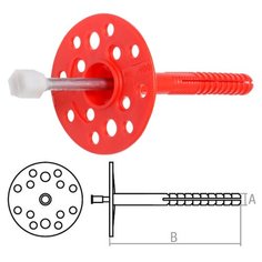 Дюбель для теплоизоляции 10х80 мм с металлич. гвоздем, термогол. (200 шт в коробе) STARFIX (SMW1-54070-200)