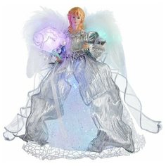 Светящаяся новогодняя фигурка - ёлочная верхушка ангел ноэлла, холодная белая подсветка, 30.5 см, Kurts Adler