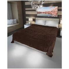 Плед Two Owls Велсофт евро 200x220 см, коричневый