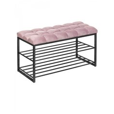 Обувница GARDA, черный/Dusty Pink/каретная стяжка Greenween