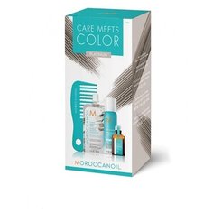 Moroccanoil Color meets Care Platinum - Набор Тонир маска Platinum 30мл+ сух шампунь д/св волос 65мл+ масло для св волос 15мл+ мини-расческа