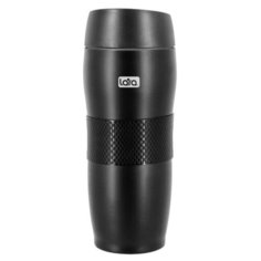 Термокружка LARA LR04-23 450мл, двойные стенки, вакуум, сталь/силикон, двухцветный корпус